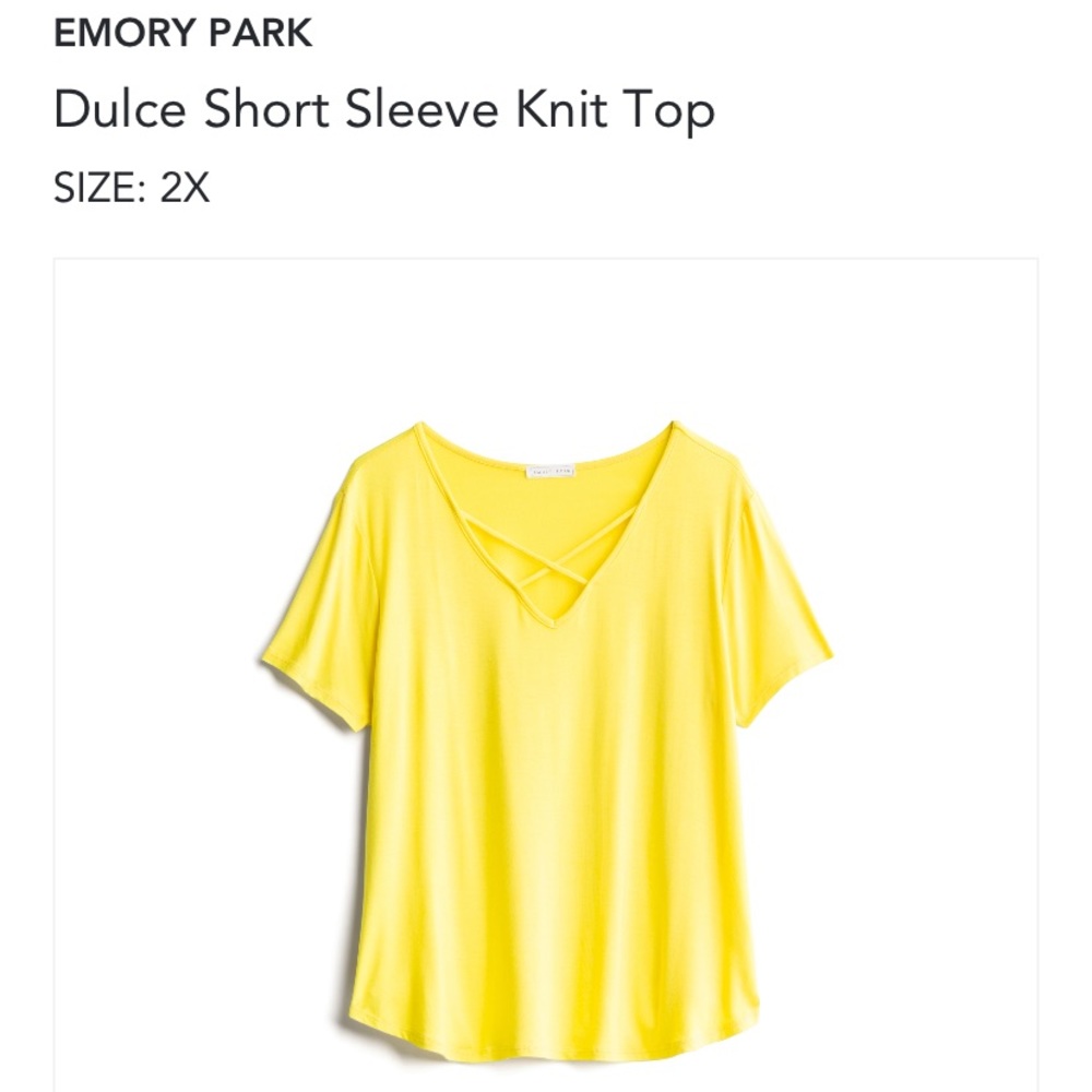 Emory park dulce shirt sleeve knit top 2x